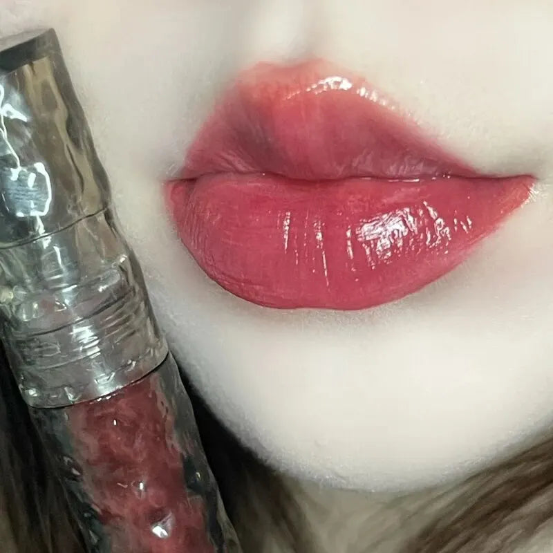 HERORANGEHR292 Glacier Rock Mirror Water Glazed Lip Glaze Moisturizes and Moisturizes, Forming a Film That Is Not Easy to Fade