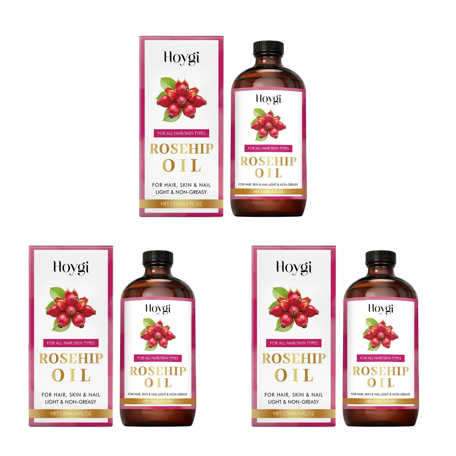 Natural Rosehip Seed Essential Oil Anti-Aging Serum Treatment Wrinkle Firming Skin Refreshing Smooth Nourish Body Essences Oils