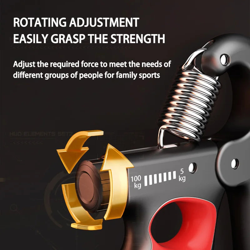 5-100KG Electronic Counting Adjustable Grip For Rehabilitation Hand Muscle Strength Gym Wrist Strengthener Recovery Fitness