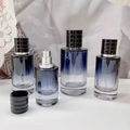 1Pcs 30ml-100ml Gradient Color Portable Glass Refillable Perfume Bottle Cosmetic Container Atomiser Sprayer Travel Cosmetic Tool