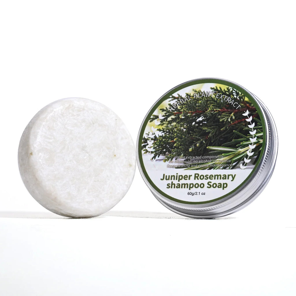 Natural Plant Extract Juniper Rosemary Essence Solid Hair Care Soap Bar Moisturizing Oil Control Shampoo 60g