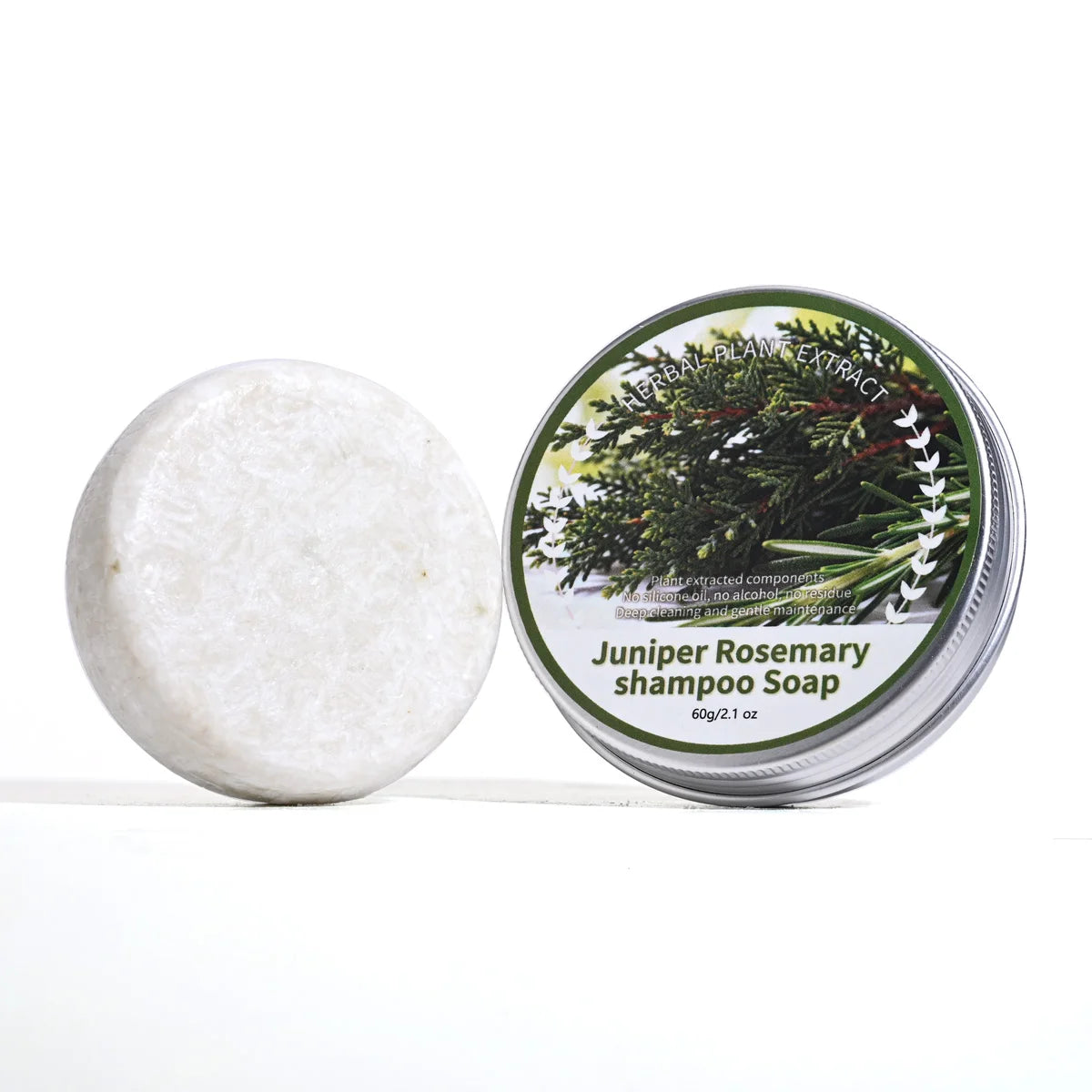 Natural Plant Extract Juniper Rosemary Essence Solid Hair Care Soap Bar Moisturizing Oil Control Shampoo 60g