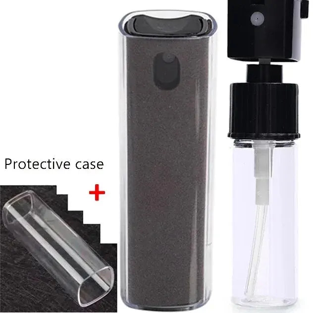 2 In 1 Phone Screen Cleaner Spray Portable Tablet Phone Touch Screen Cleaner Microfiber Cloth Set Glass Mini Cleaning Artifact