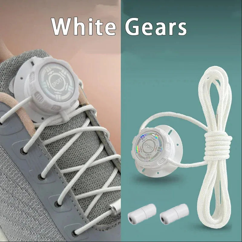 1Pair Simple Swivel Buckle Laces Thick Rope Automatic Shoelaces Without Ties Install Tennis Sneakers Shoelace Shoe Accessories