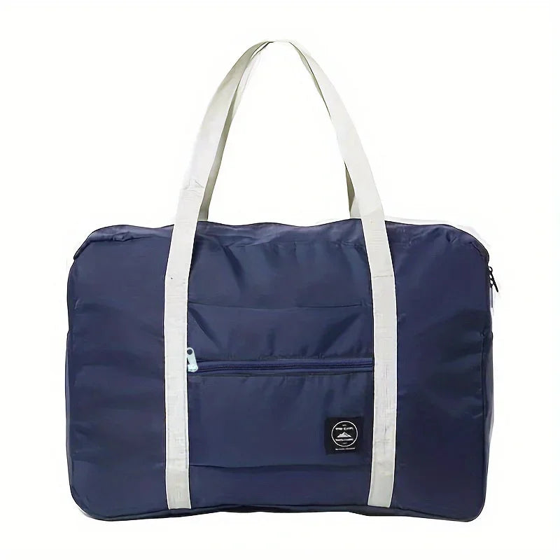 Solid Color Waterproof Folding Travel Bag Lightweight Large Capacity Luggage Bag