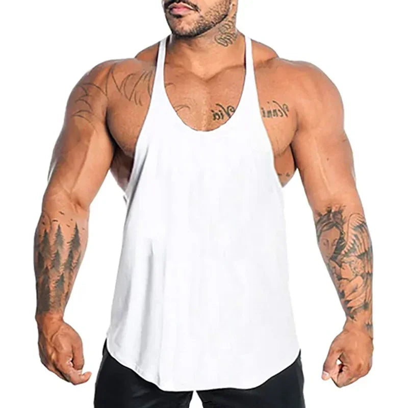Running Vests Men Sleeveless Sweatshirt Gym Singlets Suspenders Tank Top for Fitness Bodybuilding Shirt Muscle Stringer Clothing