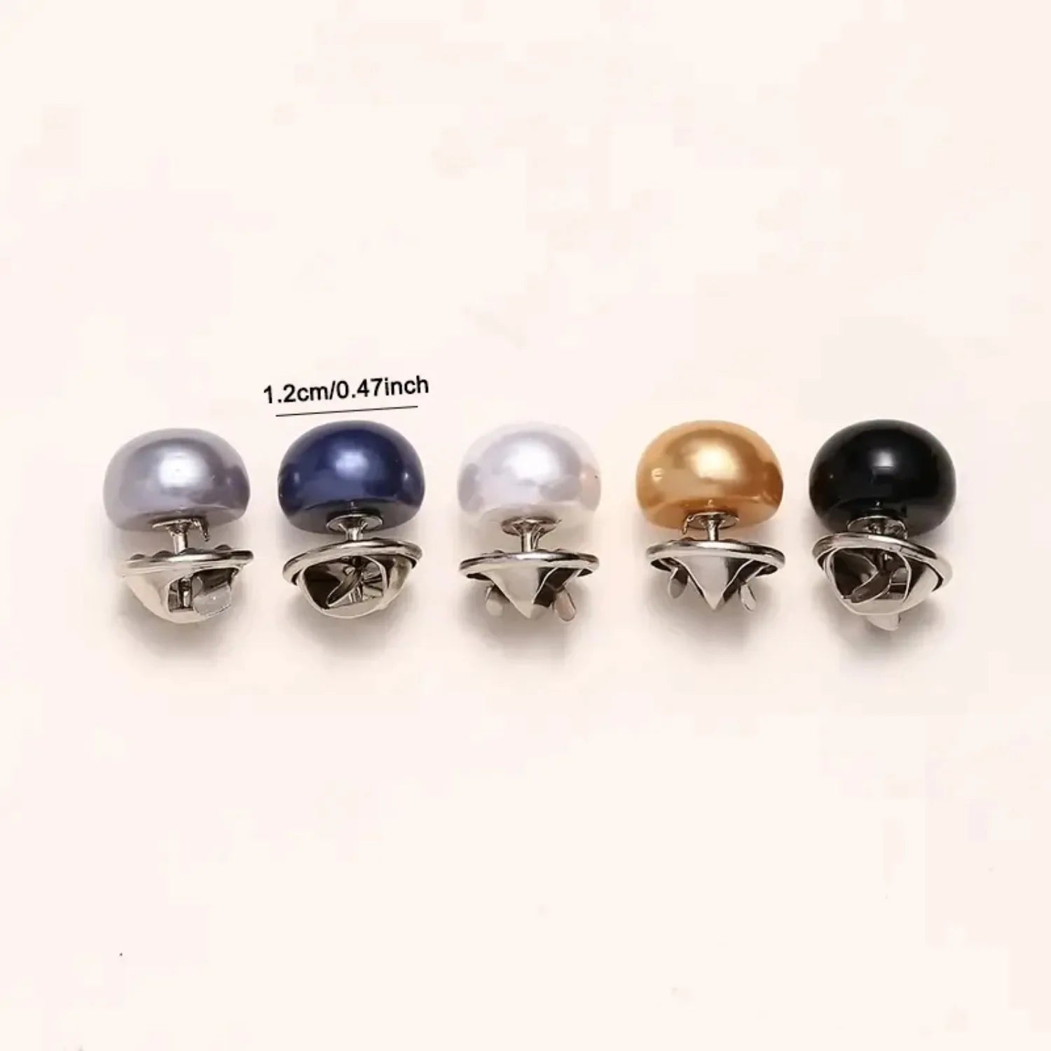 10pcs Pearl Button Pins ,DIY Decorative Safety Button Covers For Shoes, Hats, Bags, Shawls,Collar Needle Buckle Fixed Pin Brooch