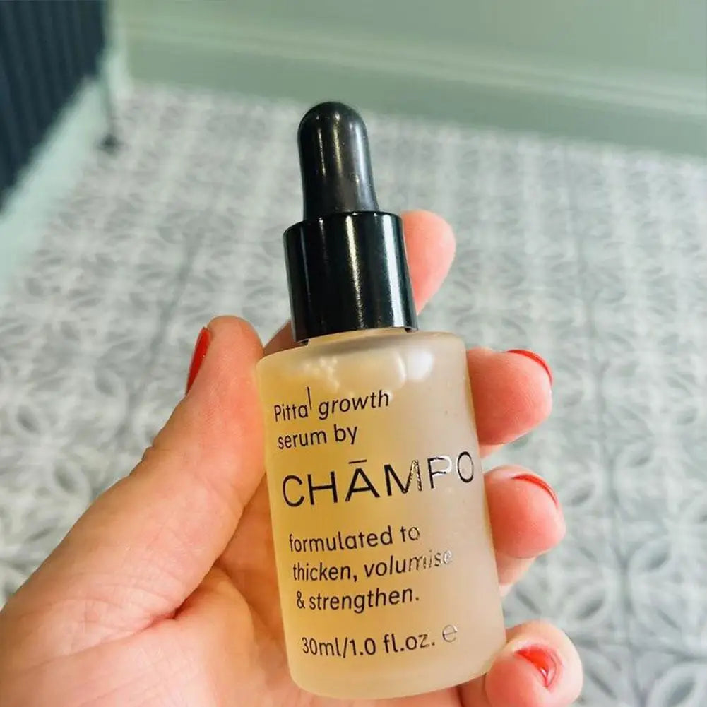 CHĀMPO Hair Growth Serum 30ml, Volumizing & Strengthening Formula,Oil-Control & Repair Hair Care Essence for Fuller Thicker Hair