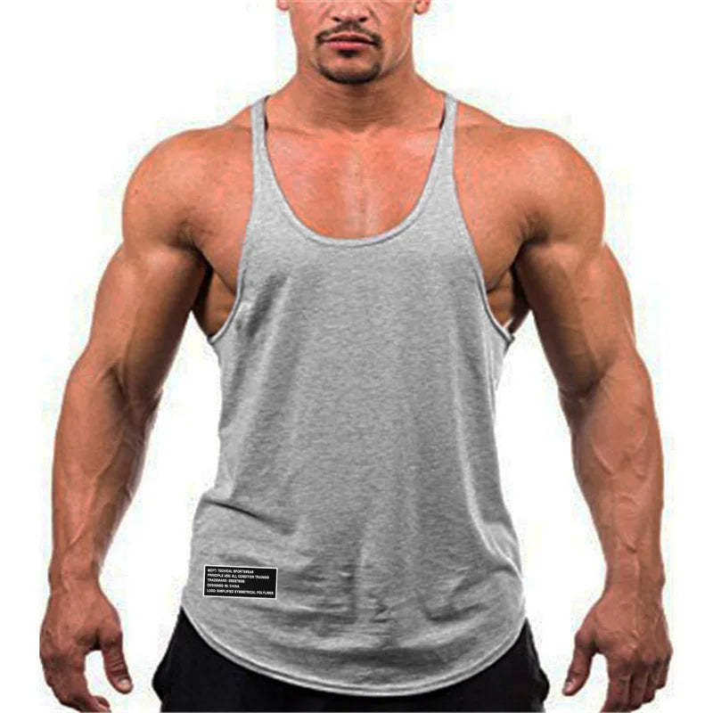 Running Vests Men Sleeveless Sweatshirt Gym Singlets Suspenders Tank Top for Fitness Bodybuilding Shirt Muscle Stringer Clothing