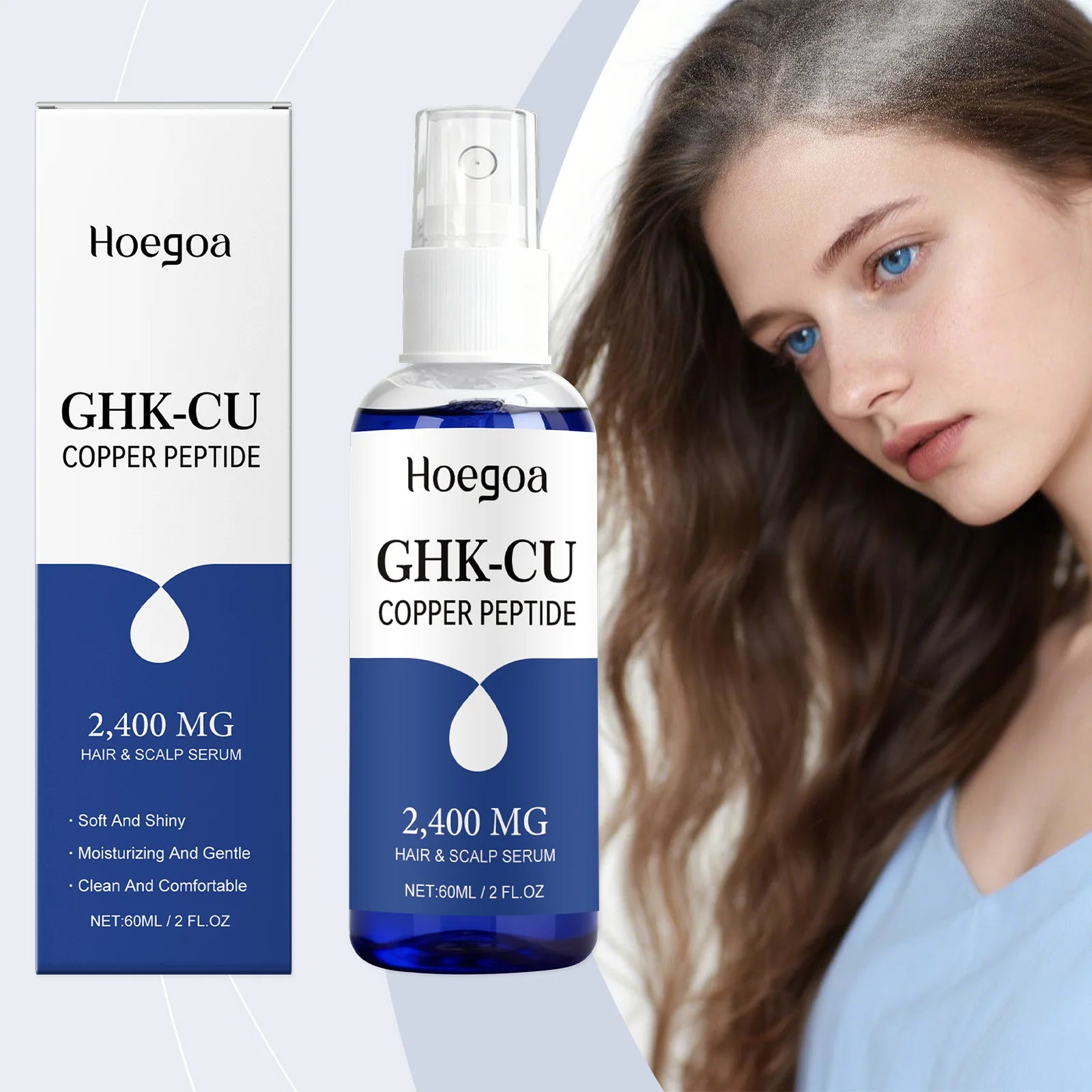 Copper Peptide Hair Growth Serum Anti Loss Improve Thinning Hair Moisturizer Smoothing Repairs Damaged Hair Scalp Care Essence