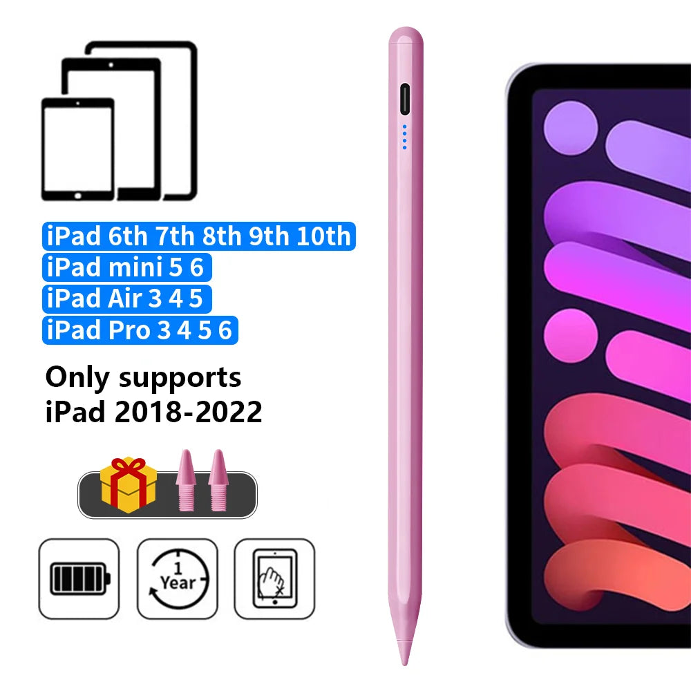 Stylus Pen For Apple Pencil with LED Power Indicators Palm Rejection Touch Pen For 2025 2022 2021 2020 2019 2018 iPad Pencil