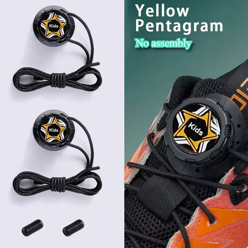 1 Pair Shoe Laces For Sneakers No Tie Shoelaces Swivel Buckle Men And Women Leisure Lazy Shoes Lace Accessories Free knob