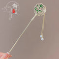 Elegant Chinese Style Hair Clip Tassel Hair Stick Traditional Floral Design Hairstyle Accessory Women Jewelry Hairpin Hairneedle