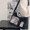 Y2k Harajuku Shoulder Bag Women Korean Transparent Ita Bag School Crossbody Bag Female Japanese Designer Preppy Handbag Purse