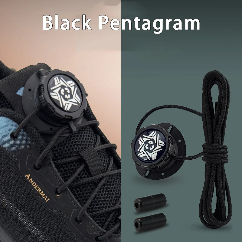 1Pair Simple Swivel Buckle Laces Thick Rope Automatic Shoelaces Without Ties Install Tennis Sneakers Shoelace Shoe Accessories