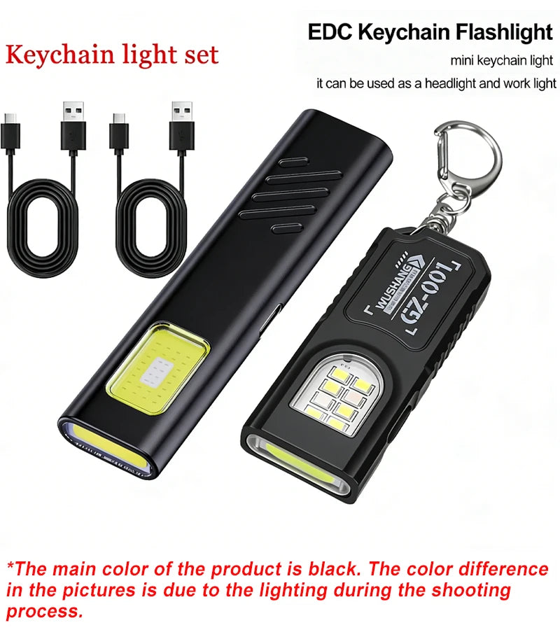 Security flashing work light warning light strong light mini portable outdoor maintenance emergency EDC flashlight knife cap cli