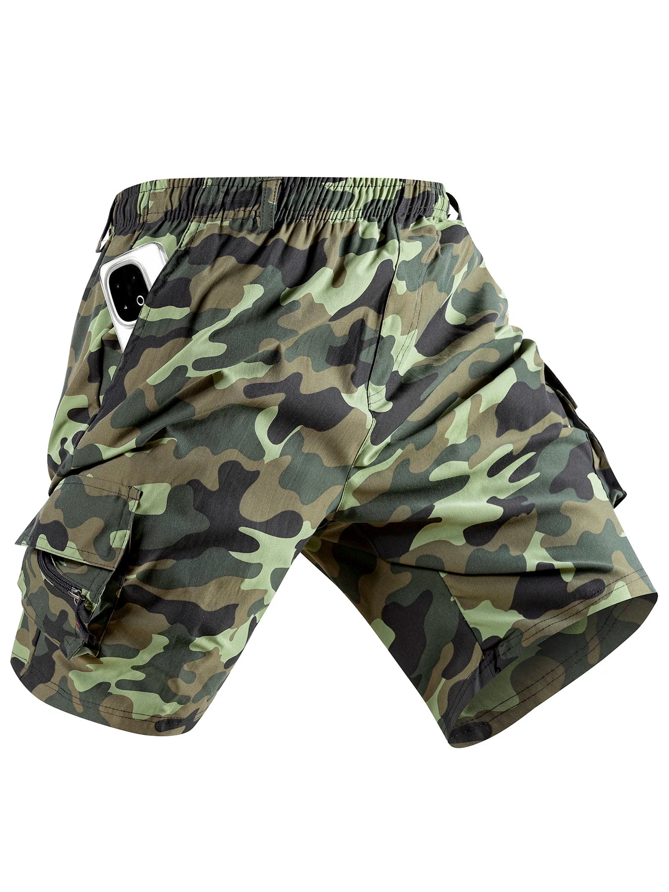 Men's Camouflage Cargo Shorts Tactical Casual Loose Work Tooling Shorts Summer Male's Outdoor Knee Length Short Fashion Pants