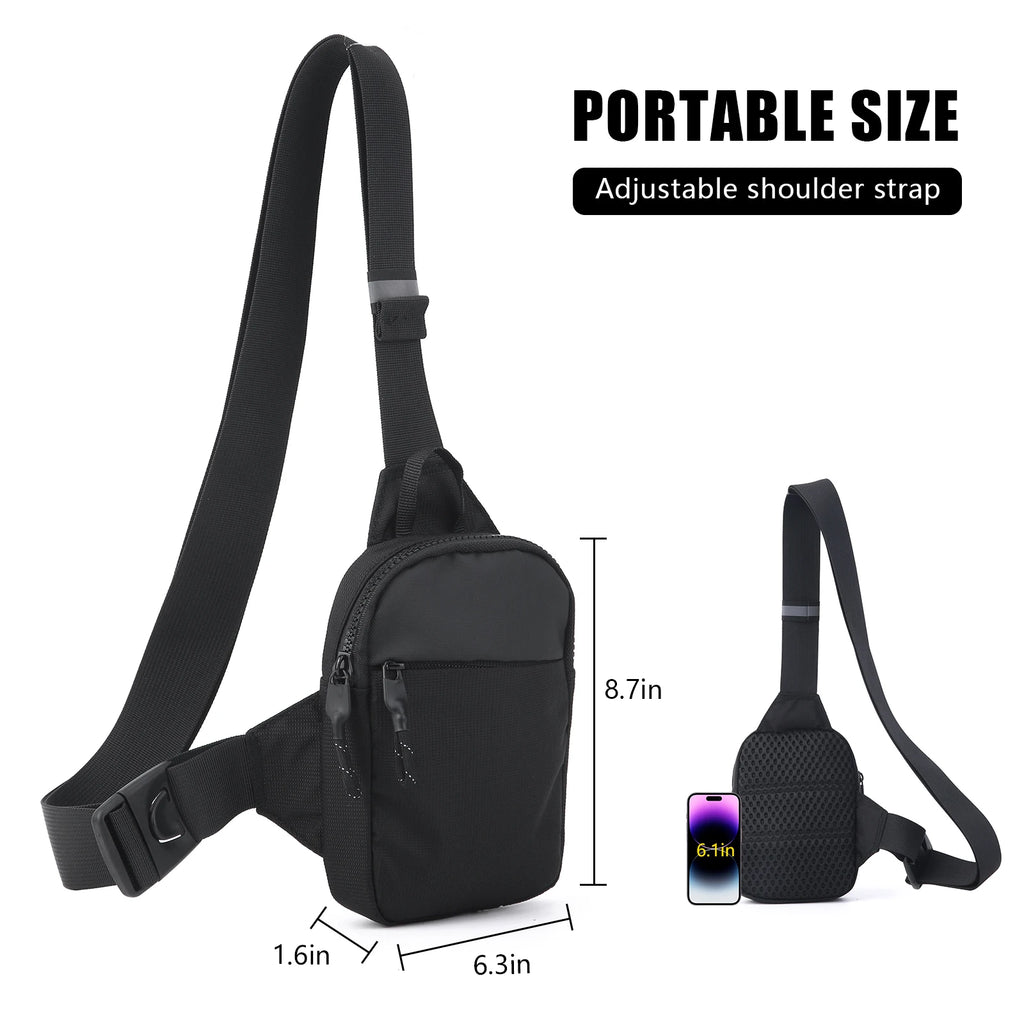 Factory Direct New Sports Chest Bag Men's Small Size Backpack Women Messenger Bag Mobile Phone Waist Bag Mini Fashion Satchel