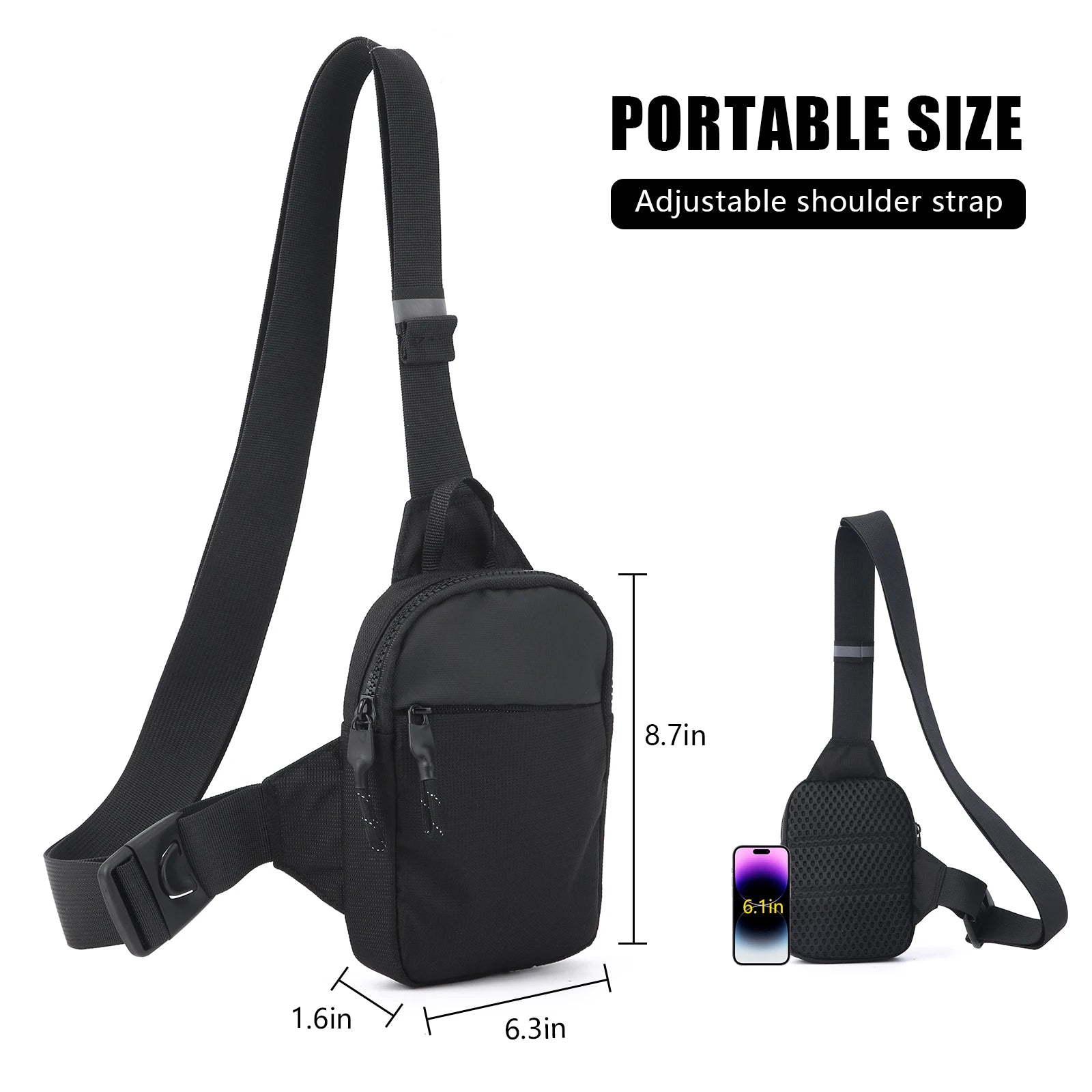 Factory Direct New Sports Chest Bag Men's Small Size Backpack Women Messenger Bag Mobile Phone Waist Bag Mini Fashion Satchel
