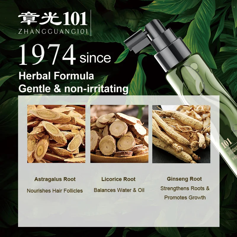 Hair Shedding Proof Tonic ZHANGGUANG 101 80ml Anti-Hair Loss Chinese Herbal Medicine Therapy Hair Loss Treatment Essence