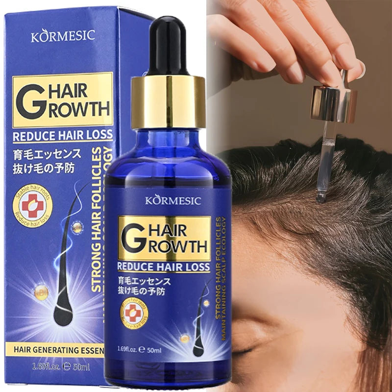 Hair Growth Serum Anti Hair Loss Treatment Follicle Activator Density Booster Scalp Root Care Oil Thinning Hair Men Women 50ml