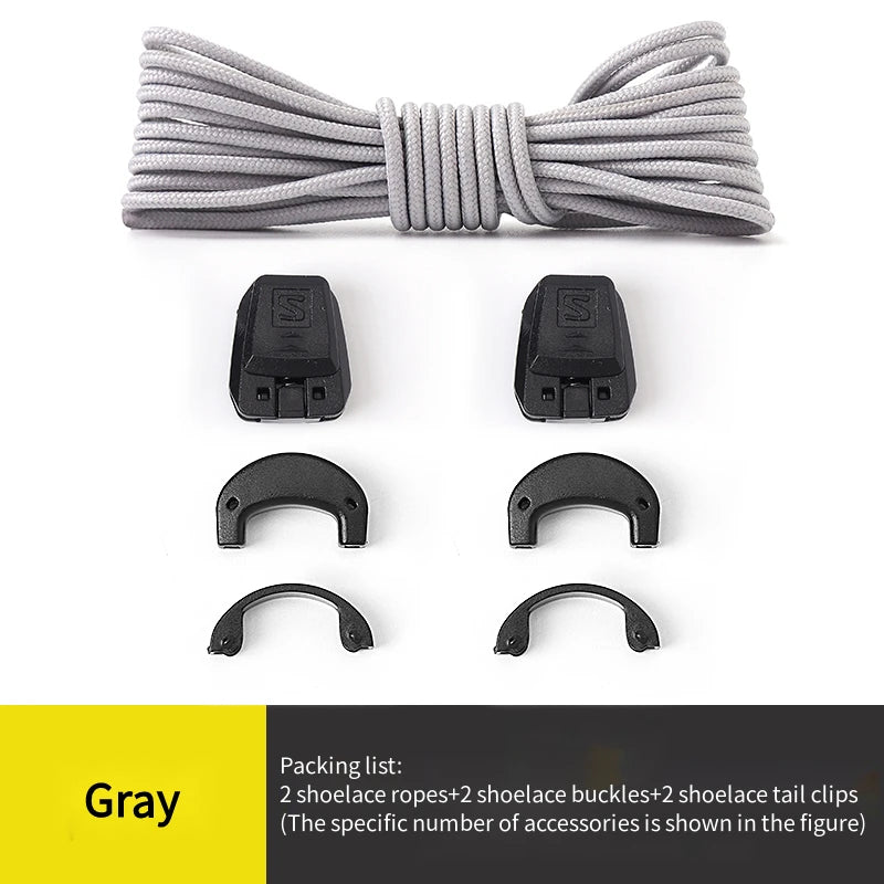 No tie Shoelaces Round Tennis Shoe laces Without ties Adult Kids Fashion Outdoor Running Sneakers Laces Shoes Accesories