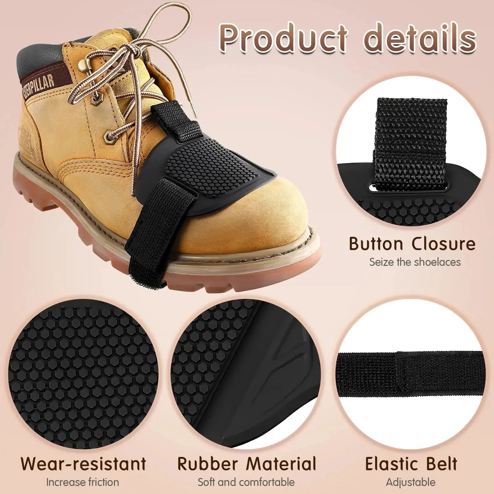 Motorcycle Riding Anti-slip Shoe Cover Motorcycle Shoes Foot Cover Motorcycle Boot Shifter Protector Protective Pad 1/2/4 pcs