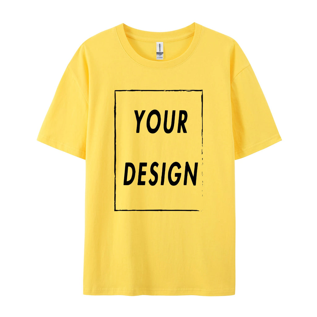 180g Custom Women Men Customised Printed 100% Cotton Short Sleeve Your Logo Photo Brand Text Tee Personalize Graphic Clothing