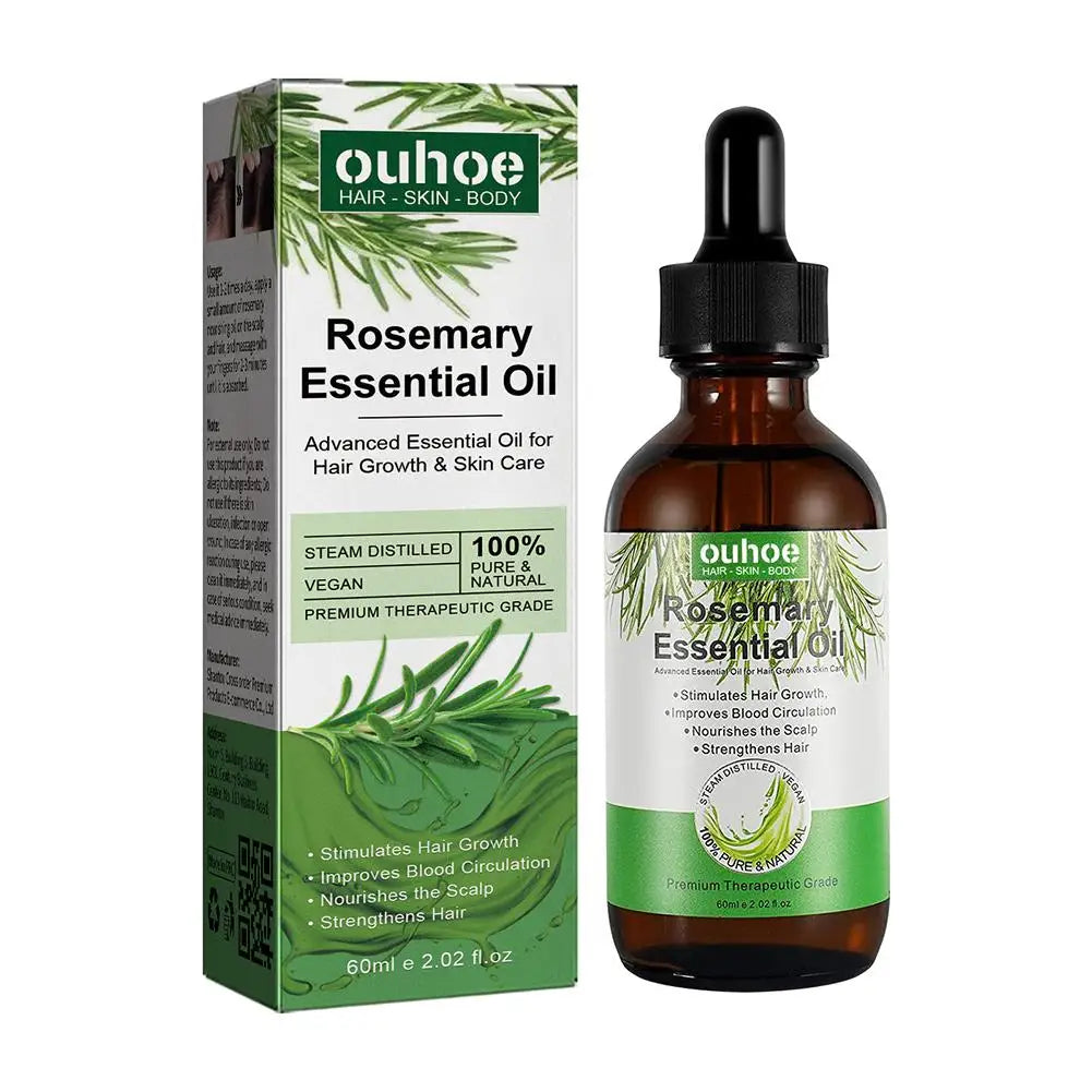 Rosemary Essential Oil with Dropper, 1/3PCS Rosemary Oil for Hair Growth, Hair Strengthening, Nourishing & Volumizing Refreshing