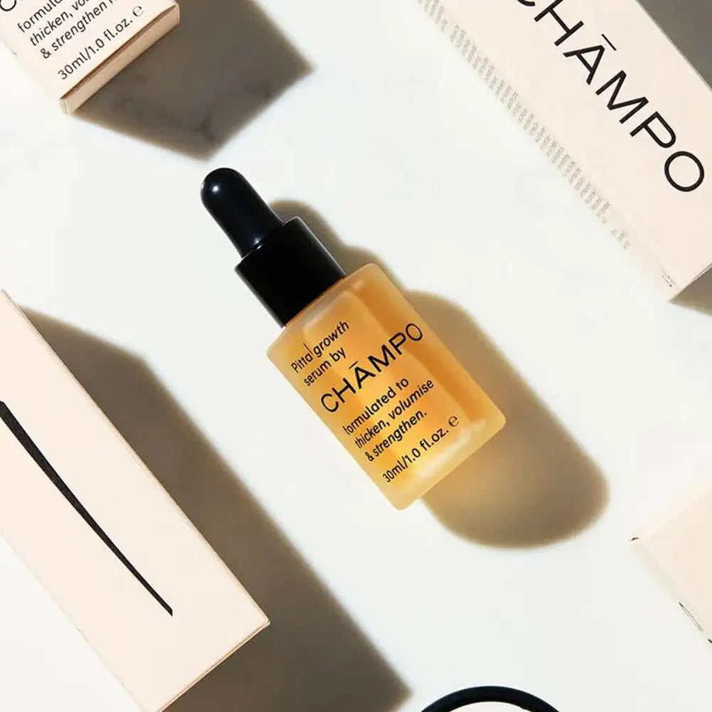 CHĀMPO Hair Growth Serum 30ml, Volumizing & Strengthening Formula,Oil-Control & Repair Hair Care Essence for Fuller Thicker Hair