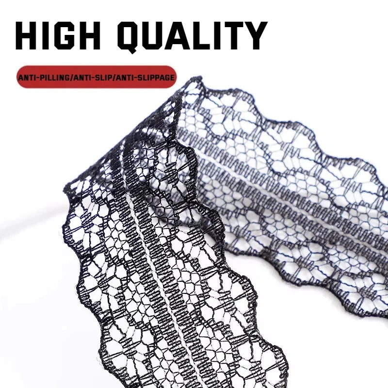 Black and white lace-woven shoelaces 2.9 cm wide decorative flat laces suitable for ballet shoes and sneakers