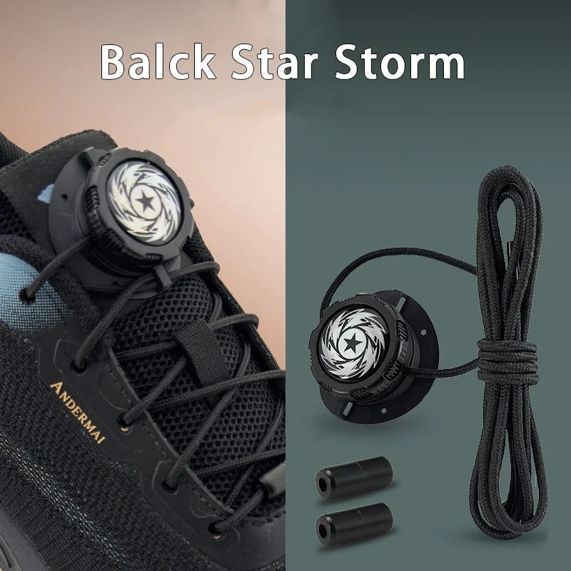 1Pair Simple Swivel Buckle Laces Thick Rope Automatic Shoelaces Without Ties Install Tennis Sneakers Shoelace Shoe Accessories