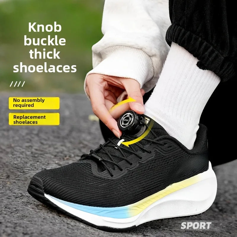 1 Pair Shoe Laces For Sneakers No Tie Shoelaces Swivel Buckle Men And Women Leisure Lazy Shoes Lace Accessories Free knob