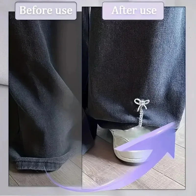 Women'S Adjustable Clothes Clips with Butterfly Decorations - Instant Sleeve Shortening, Suitable for Shirts, Dresses, Pants