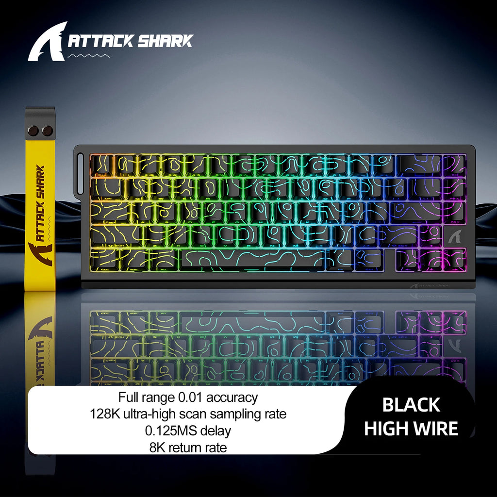 ATTACK SHARK X68HE R68HE Wired 8KHz Magnetic Keyboard Rapid Trigger RT Snap Tap DKS MT TGL For PC Gaming