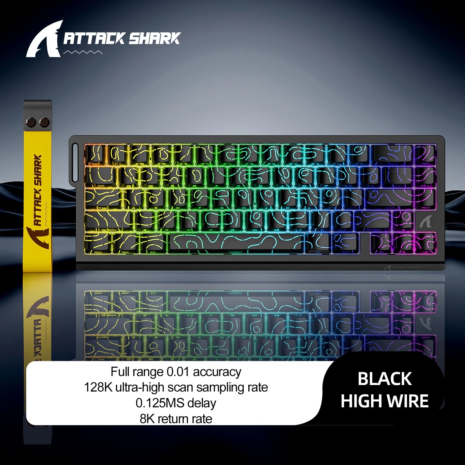 ATTACK SHARK X68HE R68HE Wired 8KHz Magnetic Keyboard Rapid Trigger RT Snap Tap DKS MT TGL For PC Gaming