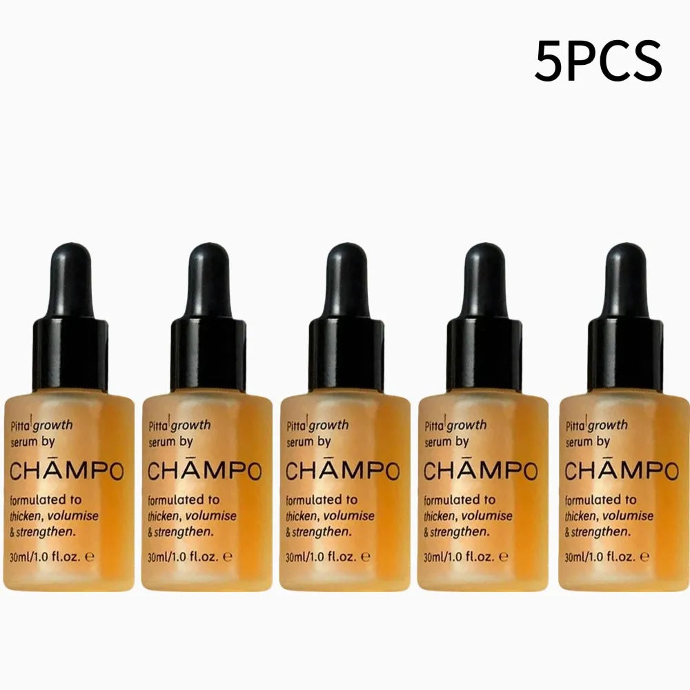 CHĀMPO Hair Growth Serum 30ml, Volumizing & Strengthening Formula,Oil-Control & Repair Hair Care Essence for Fuller Thicker Hair