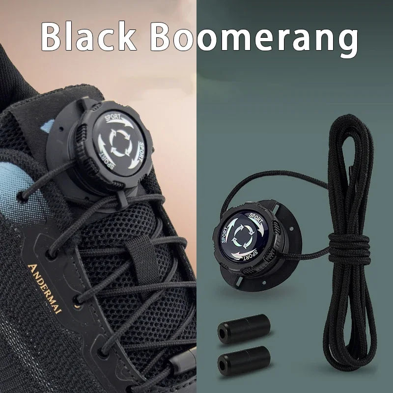 1Pair Simple Swivel Buckle Laces Thick Rope Automatic Shoelaces Without Ties Install Tennis Sneakers Shoelace Shoe Accessories