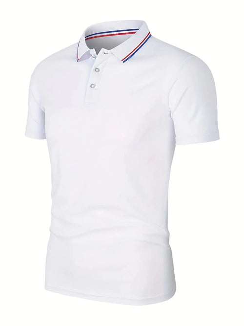2025 Hot Sale Men's Summer Casual Breathable Comfortable Polo Shirt Men's Solid Color High Quality Short Sleeve T-Shirt