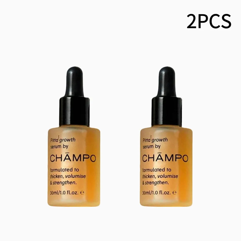 CHĀMPO Hair Growth Serum 30ml, Volumizing & Strengthening Formula,Oil-Control & Repair Hair Care Essence for Fuller Thicker Hair