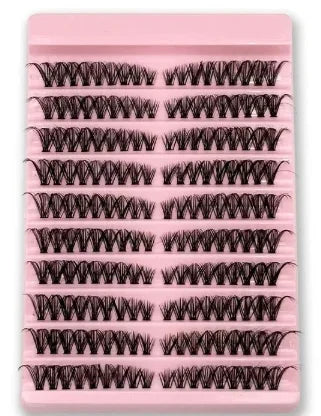 DIY Lash Extension Kit Clusters Individual Eyelashes Kit 9-16mm with Bond and Seal Wispy Natural Mange Lashes