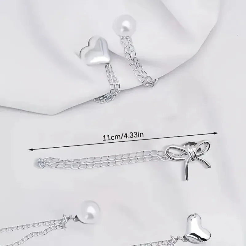Women'S Adjustable Clothes Clips with Butterfly Decorations - Instant Sleeve Shortening, Suitable for Shirts, Dresses, Pants