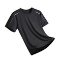 Ice Silk Running Shirts Men Loose Printing Short Sleeve Top Basketball Gym Sportswear For Male Fitness Workout Quick Dry Tee