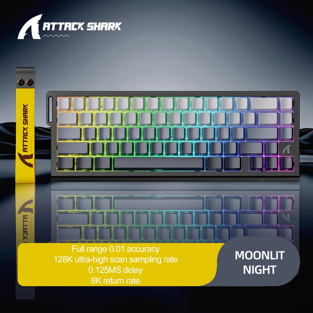 ATTACK SHARK X68HE R68HE Wired 8KHz Magnetic Keyboard Rapid Trigger RT Snap Tap DKS MT TGL For PC Gaming