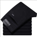 Wthinlee New Business Men's Jeans Casual Straight Stretch Fashion Classic Blue Black Work Pant Denim Trousers Male  Clothing