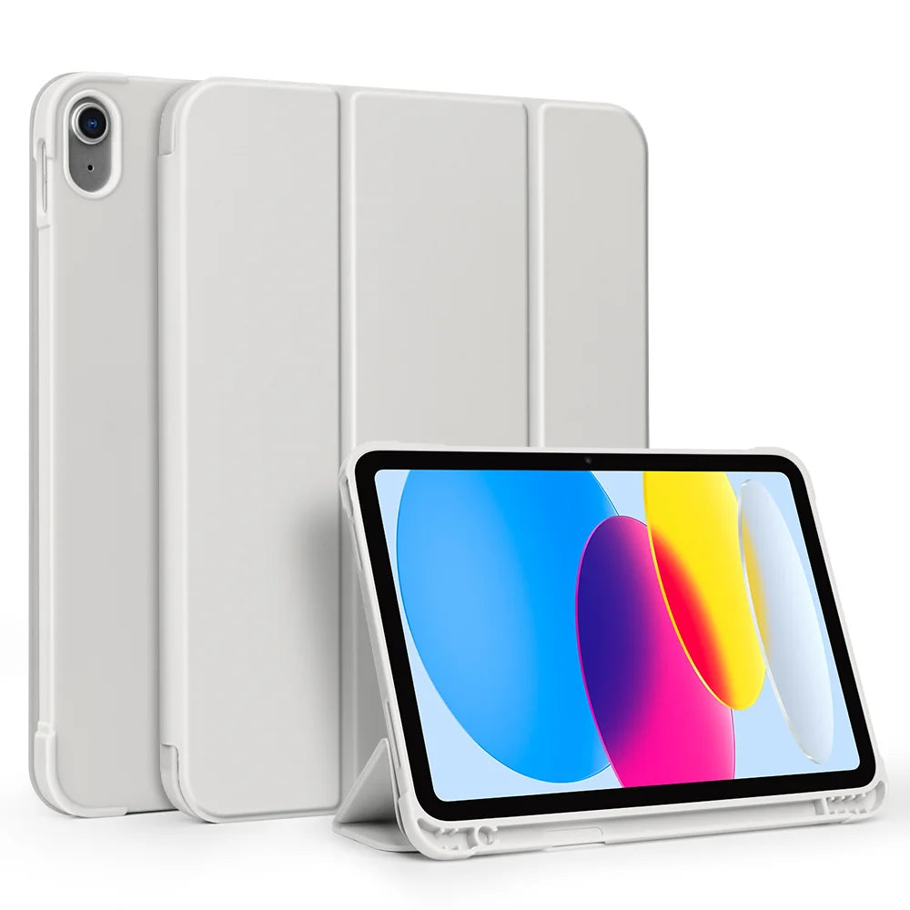 For iPad 10th Gen Case 3 fold Fall prevention Cover for Air 4 5 6 10.9in 11in 13in For Air 2 9.7 Pro 11 12.9 13 Mini 6 7 Case