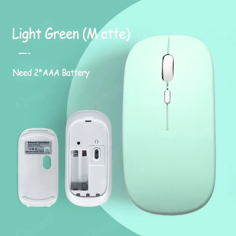 Bluetooth-compatible Mouse Wireless Mouse Silent Computer Mice Portable Working Gaming Mouse for Laptop iPad Air Pro Tablet PC