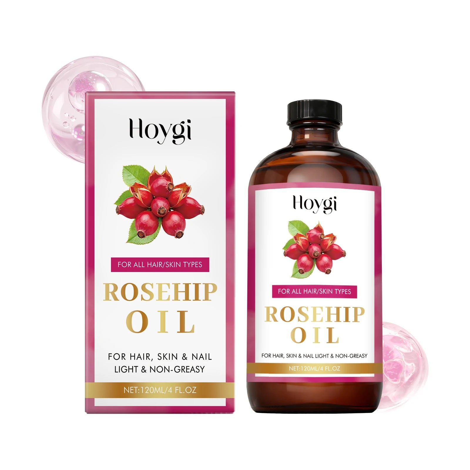 Natural Rosehip Seed Essential Oil Anti-Aging Serum Treatment Wrinkle Firming Skin Refreshing Smooth Nourish Body Essences Oils