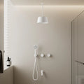 MYN Hidden Wall-Mounted Thermostatic Rain Spray Shower Set with Slide Bar All Copper Construction for Household Bathroom