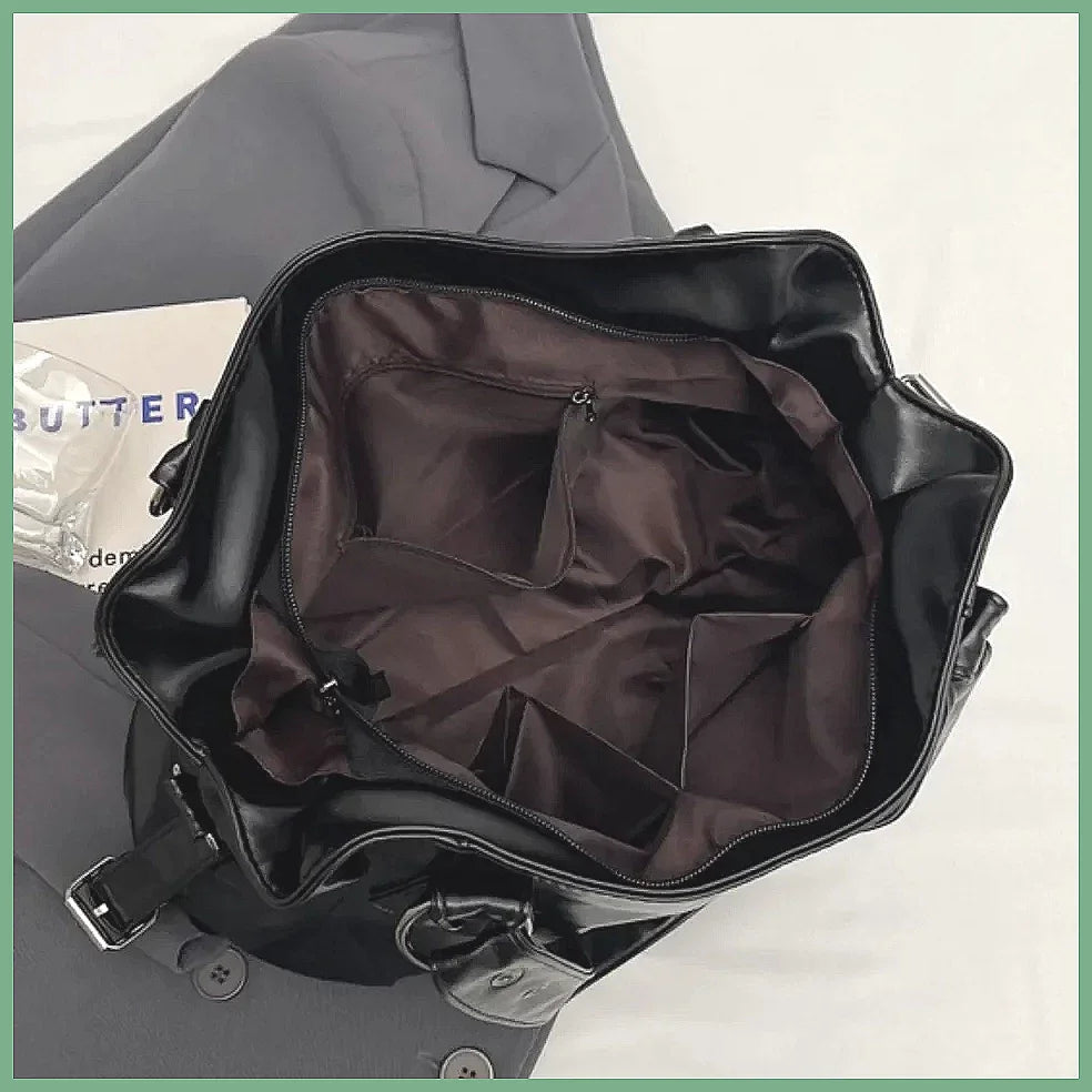 Retro Large Capacity PU Shoulder Bag for Women, Classic Solid Color Crossbody Tote Bag with Roomy Style